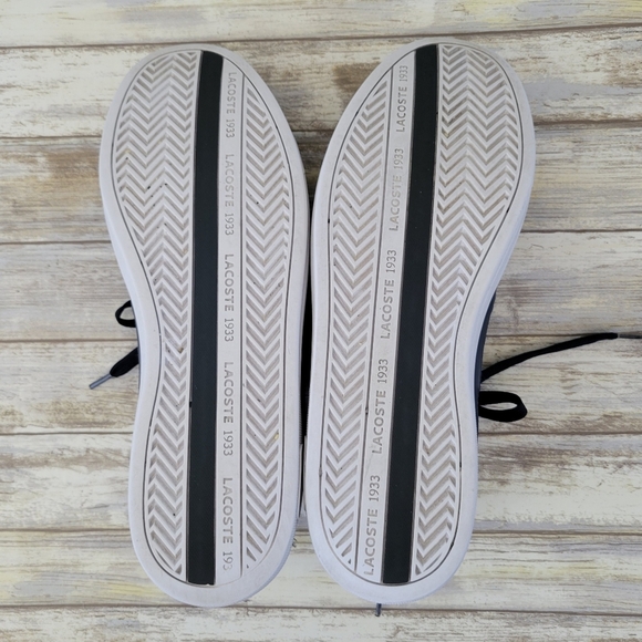 Lacoste Europa LCR BRZ Casual Low Top Lace-Up Sneakers Men's 10.5 Blue Leather - Picture 10 of 10